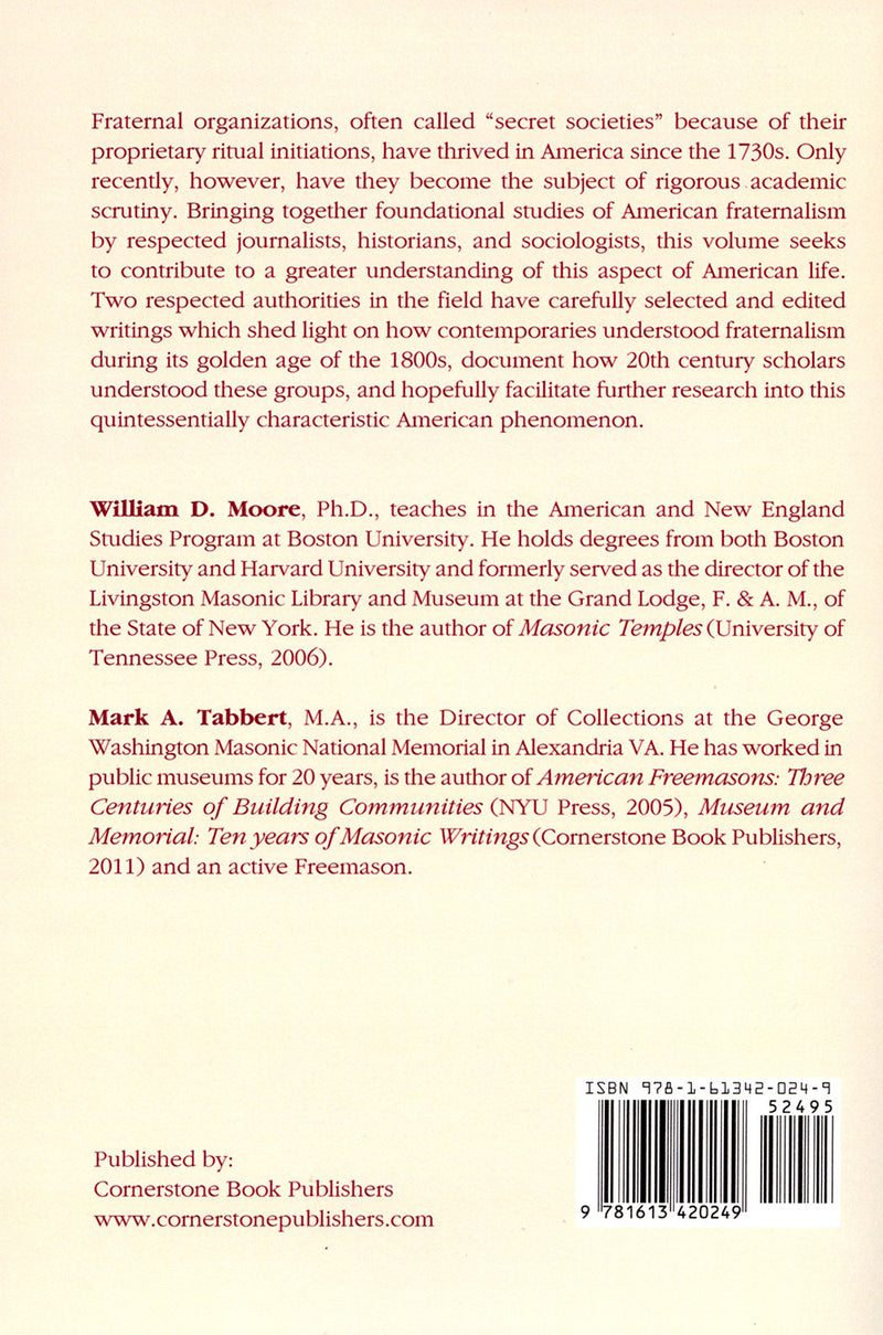 Secret Societies in America: Foundational Studies of Fraternalism - Signed